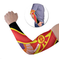 Personalised Macedonia National Day Arm Sleeves New Sun of Liberty Waves Style - Wonder Print Shop