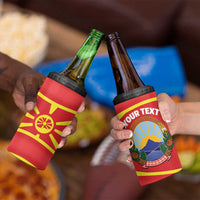 Personalised Macedonia National Day 4 in 1 Can Cooler Tumbler New Sun of Liberty Waves Style - Wonder Print Shop