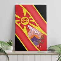 Personalised Macedonia National Day Canvas Wall Art New Sun of Liberty Waves Style - Wonder Print Shop