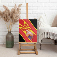 Personalised Macedonia National Day Canvas Wall Art New Sun of Liberty Waves Style - Wonder Print Shop