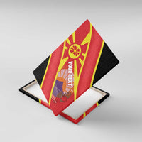 Personalised Macedonia National Day Canvas Wall Art New Sun of Liberty Waves Style - Wonder Print Shop