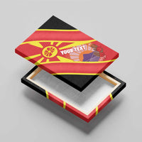 Personalised Macedonia National Day Canvas Wall Art New Sun of Liberty Waves Style - Wonder Print Shop