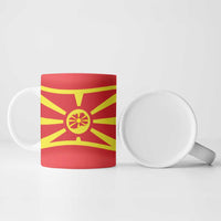 Personalised Macedonia National Day Ceramic Mug New Sun of Liberty Waves Style - Wonder Print Shop