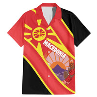 Personalised Macedonia National Day Family Matching Mermaid Dress and Hawaiian Shirt New Sun of Liberty Waves Style - Wonder Print Shop