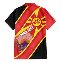 Personalised Macedonia National Day Family Matching Mermaid Dress and Hawaiian Shirt New Sun of Liberty Waves Style - Wonder Print Shop