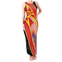 Personalised Macedonia National Day Family Matching Tank Maxi Dress and Hawaiian Shirt New Sun of Liberty Waves Style - Wonder Print Shop