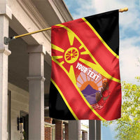 Personalised Macedonia National Day Garden Flag New Sun of Liberty Waves Style - Wonder Print Shop