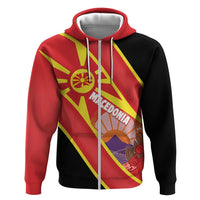 Personalised Macedonia National Day Hoodie New Sun of Liberty Waves Style - Wonder Print Shop