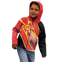 Personalised Macedonia National Day Kid Hoodie New Sun of Liberty Waves Style - Wonder Print Shop