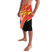 Personalised Macedonia National Day Lavalava New Sun of Liberty Waves Style - Wonder Print Shop