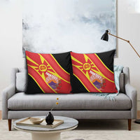 Personalised Macedonia National Day Pillow Cover New Sun of Liberty Waves Style - Wonder Print Shop
