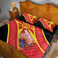 Personalised Macedonia National Day Quilt Bed Set New Sun of Liberty Waves Style - Wonder Print Shop