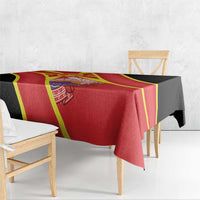 Personalised Macedonia National Day Tablecloth New Sun of Liberty Waves Style - Wonder Print Shop