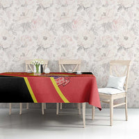 Personalised Macedonia National Day Tablecloth New Sun of Liberty Waves Style - Wonder Print Shop