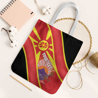 Personalised Macedonia National Day Tote Bag New Sun of Liberty Waves Style - Wonder Print Shop
