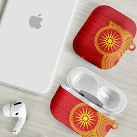 Vergina Sun Macedonia AirPods Case Greek Pattern Red - Wonder Print Shop