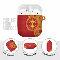 Vergina Sun Macedonia AirPods Case Greek Pattern Red - Wonder Print Shop