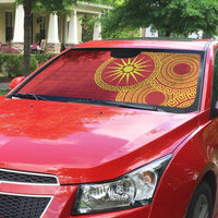 Vergina Sun Macedonia Auto Sun Shade Greek Pattern Red - Wonder Print Shop