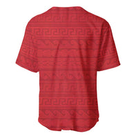 Vergina Sun Macedonia Baseball Jersey Greek Pattern Red - Wonder Print Shop