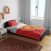 Vergina Sun Macedonia Bedding Set Greek Pattern Red - Wonder Print Shop