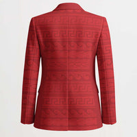 Vergina Sun Macedonia Blazer Greek Pattern Red - Wonder Print Shop