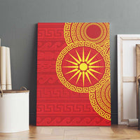 Vergina Sun Macedonia Canvas Wall Art Greek Pattern Red - Wonder Print Shop