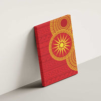 Vergina Sun Macedonia Canvas Wall Art Greek Pattern Red - Wonder Print Shop