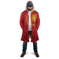 Vergina Sun Macedonia Cloak Greek Pattern Red - Wonder Print Shop