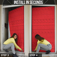 Vergina Sun Macedonia Door Cover Greek Pattern Red - Wonder Print Shop