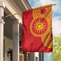 Vergina Sun Macedonia Garden Flag Greek Pattern Red - Wonder Print Shop