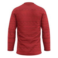 Vergina Sun Macedonia Hockey Jersey Greek Pattern Red - Wonder Print Shop