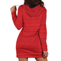 Vergina Sun Macedonia Hoodie Dress Greek Pattern Red - Wonder Print Shop