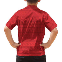Vergina Sun Macedonia Kid Hawaiian Shirt Greek Pattern Red - Wonder Print Shop