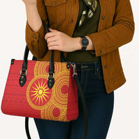 Vergina Sun Macedonia Leather Bag Greek Pattern Red - Wonder Print Shop