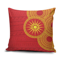 Vergina Sun Macedonia Pillow Cover Greek Pattern Red - Wonder Print Shop