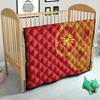 Vergina Sun Macedonia Quilt Greek Pattern Red - Wonder Print Shop