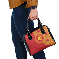 Vergina Sun Macedonia Shoulder Handbag Greek Pattern Red - Wonder Print Shop