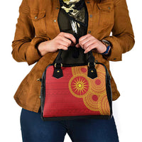 Vergina Sun Macedonia Shoulder Handbag Greek Pattern Red - Wonder Print Shop