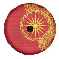 Vergina Sun Macedonia Spare Tire Cover Greek Pattern Red - Wonder Print Shop