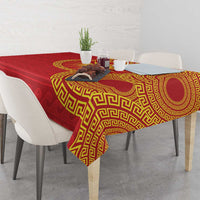 Vergina Sun Macedonia Tablecloth Greek Pattern Red - Wonder Print Shop