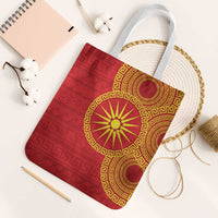 Vergina Sun Macedonia Tote Bag Greek Pattern Red - Wonder Print Shop