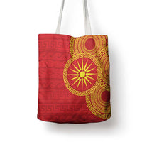 Vergina Sun Macedonia Tote Bag Greek Pattern Red - Wonder Print Shop