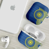 Vergina Sun Macedonia AirPods Case Greek Pattern Blue - Wonder Print Shop