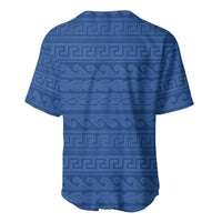Vergina Sun Macedonia Baseball Jersey Greek Pattern Blue - Wonder Print Shop
