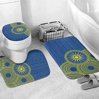 Vergina Sun Macedonia Bathroom Set Greek Pattern Blue - Wonder Print Shop