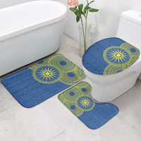 Vergina Sun Macedonia Bathroom Set Greek Pattern Blue - Wonder Print Shop