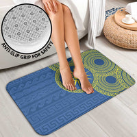 Vergina Sun Macedonia Bathroom Set Greek Pattern Blue - Wonder Print Shop