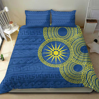 Vergina Sun Macedonia Bedding Set Greek Pattern Blue - Wonder Print Shop