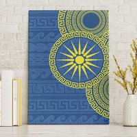 Vergina Sun Macedonia Canvas Wall Art Greek Pattern Blue - Wonder Print Shop