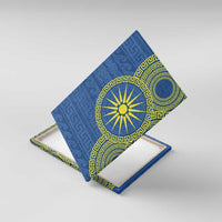 Vergina Sun Macedonia Canvas Wall Art Greek Pattern Blue - Wonder Print Shop